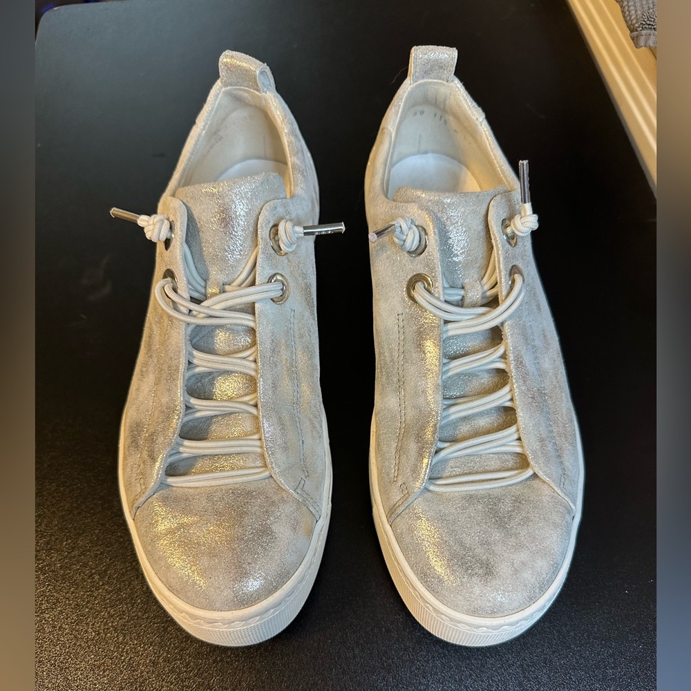 Paul Green Platform Sneakers in size 6. Gorgeous Silver. Excellent condition.